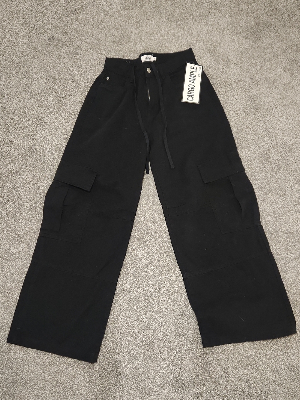refuge Black Baggy Cargo Pants